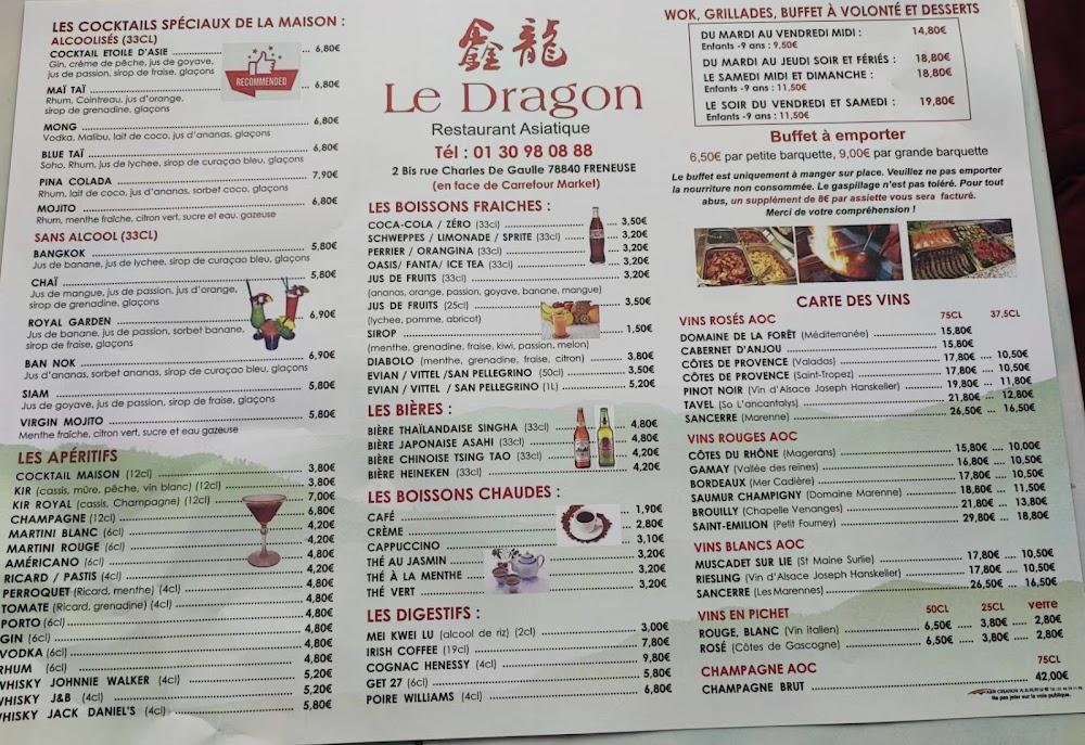 Le Dragon - Menu Image 1